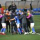 Los jugadores del C.D. Huracán de Melilla celebran su clasificación para la Copa del Rey