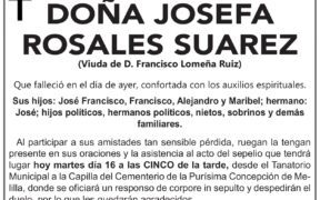 ESQUELA- DOÑA JOSEFA ROSALES SUAREZ
