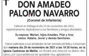 ESQUELA- DON AMADEO PALOMO NAVARRO