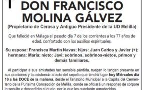 ESQUELA-DON FRANCISCO MOLINA GÁLVEZ