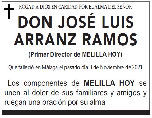 Esquela- Don José Luis Arranz Ramos