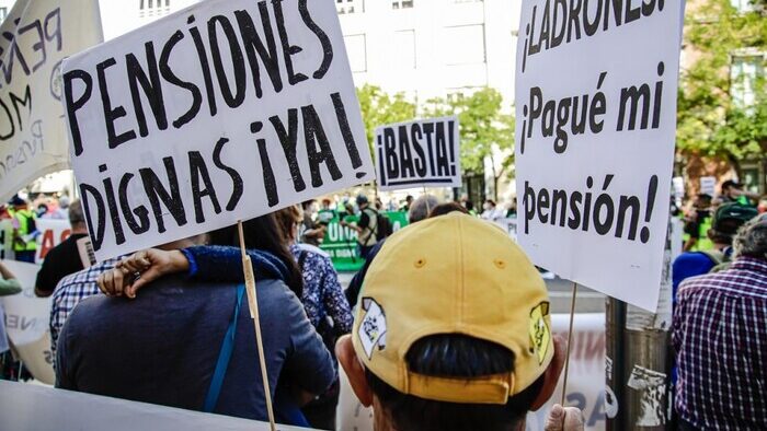 Protestas contra los recortes en las pensiones