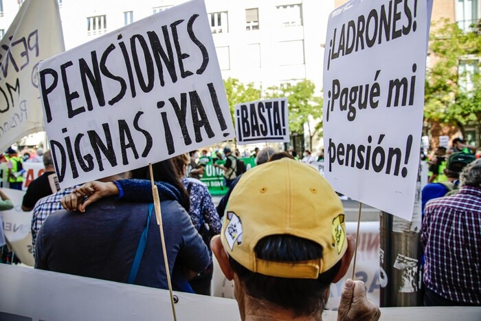Protestas contra los recortes en las pensiones