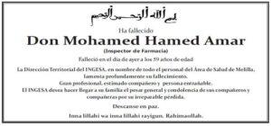 ESQUELAS- Don Mohamed Hamed Amar