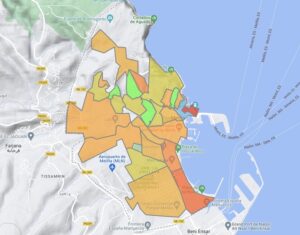El barrio de Medina Sidonia es el que tiene el porcentaje más alto de casos activos por habitante de toda la ciudad