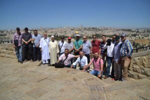 Aberchán en uno de sus viajes a Palestina