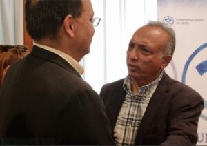 Presidente Comunidad Hindú de Melilla Ramesh con el Embajador de la India Dinesh Kumar.