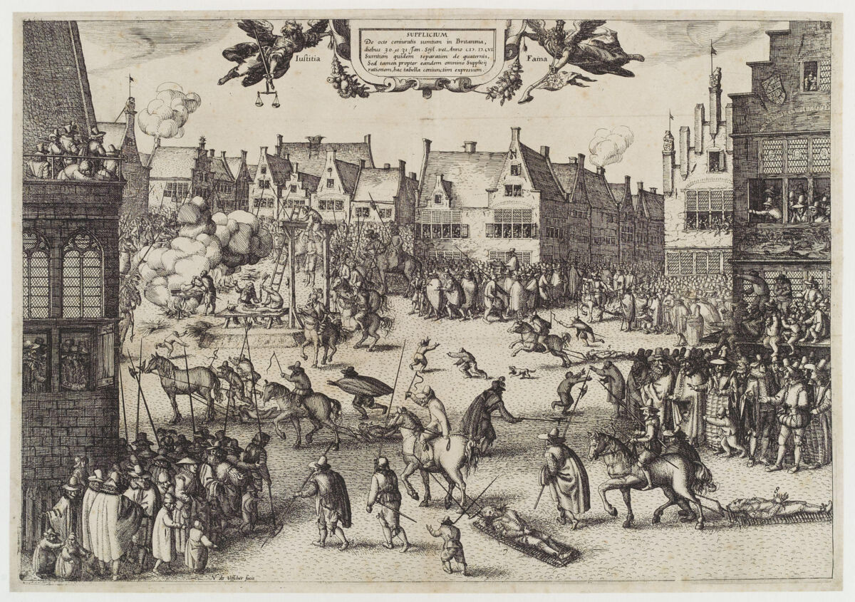 The execution of Guy Fawkes' (Guy Fawkes) by Claes (Nicolaes) Jansz Visscher