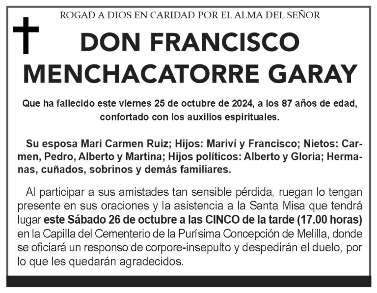 Esquela Don Francisco