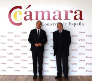 Miguel Marín con el presidente de la Cámara de Comercio