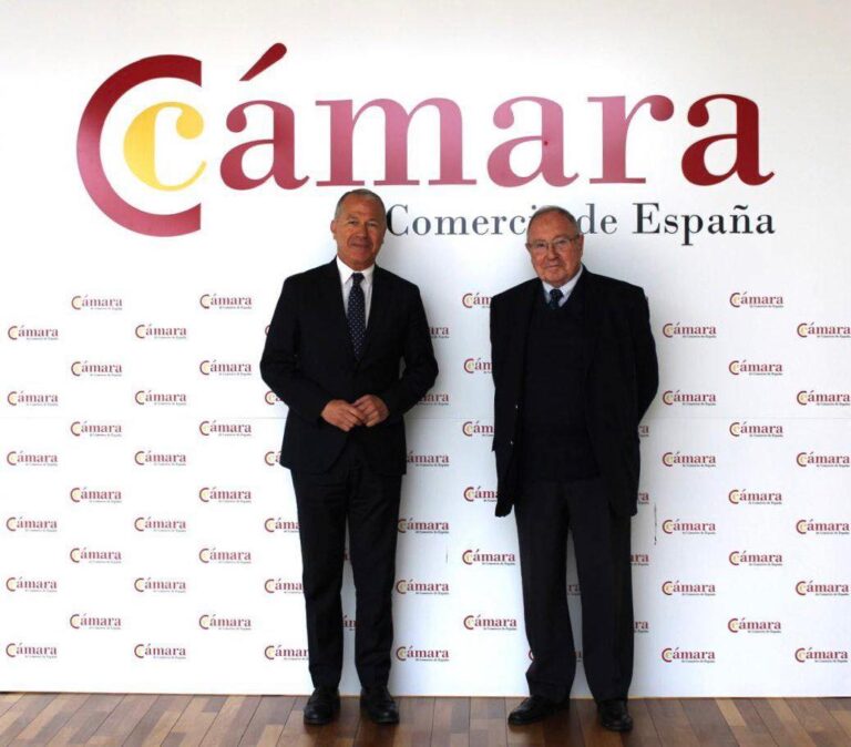 Miguel Marín con el presidente de la Cámara de Comercio