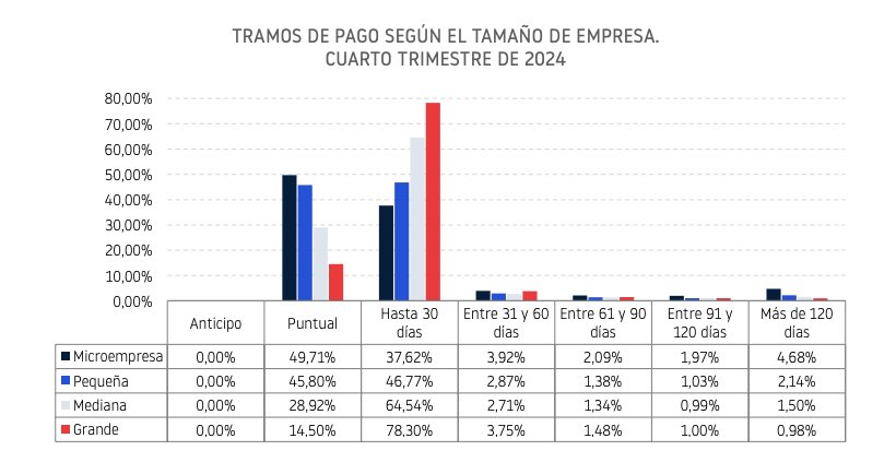 Estudio comportamiento de pago de las empresas 2025 tamaño empresas Estudio comportamiento de pago de las empresas 2025 tamaño empresas