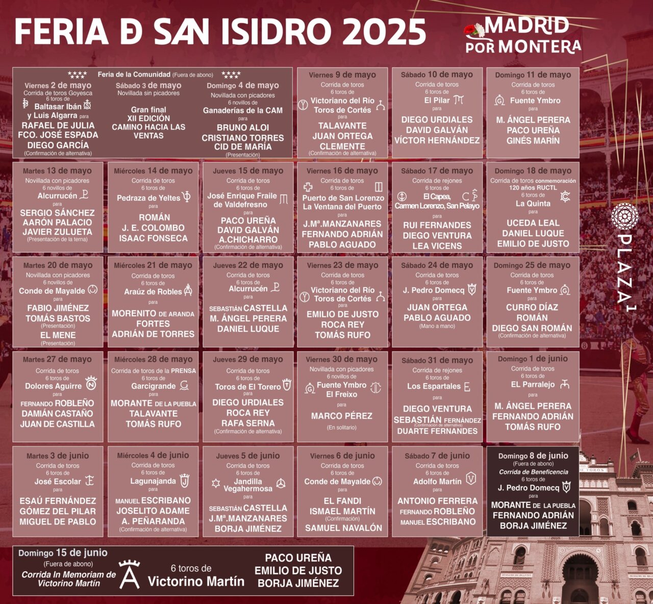 Feria San Isidro 2025 carteles