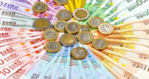 Euro,Coins,And,Banknotes.,Money,Background