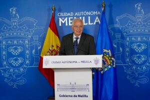 Juan José Imbroda, este lunes en rueda de prensa