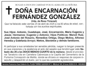 esquela encarnación