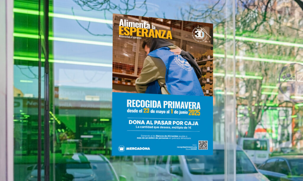 Mercadona Recogida Primavera 2025 cartel en tienda