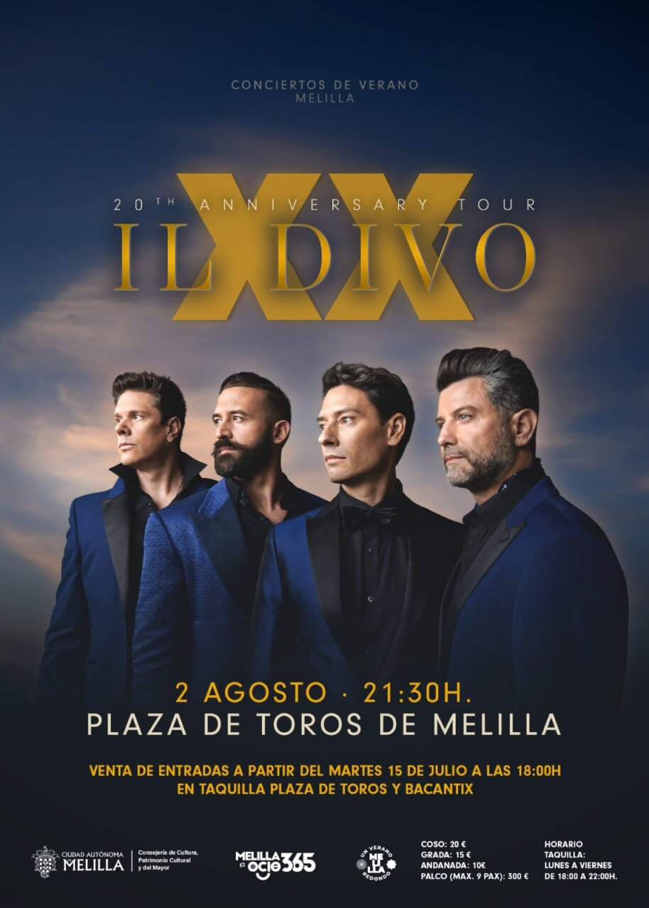 Il Divo Melilla 2025 cartel Il Divo Melilla 2025 cartel