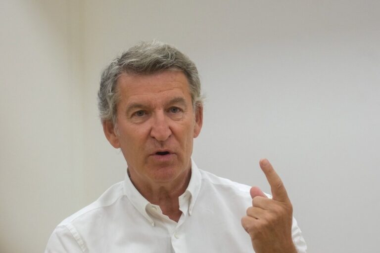 El líder del PP, Alberto Núñez Feijóo, durante una entrevista concedida a Europa Press.