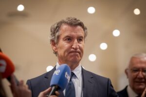 Alberto Núñez Feijóo hablando sobre el bloqueo en el Congreso