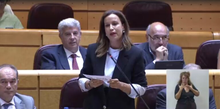 Isabel Moreno hablando en el Senado sobre Ceuta y Melilla
