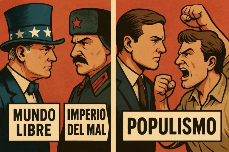 Ilustración sobre el poder de las etiquetas en geopolítica