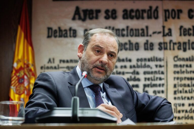 José Luis Ábalos durante una declaración ante el Tribunal Supremo.