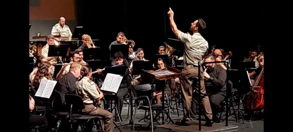 Músicos de la Banda de Música de Melilla en concierto homenaje a Santa Cecilia