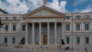 Fachada del Congreso de los Diputados en Madrid, España
