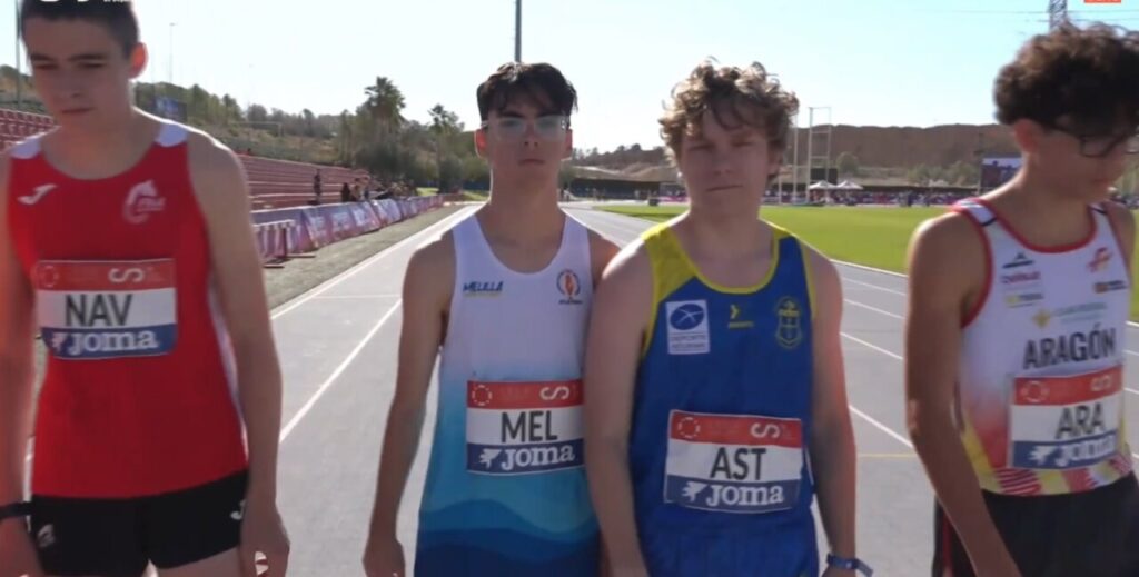 Atletas del Club Playa de Melilla en el Campeonato de España Escolar