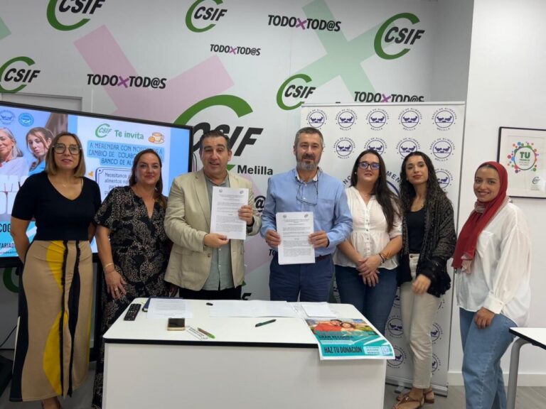 Firma de convenio entre CSIF y Banco de Alimentos en Melilla