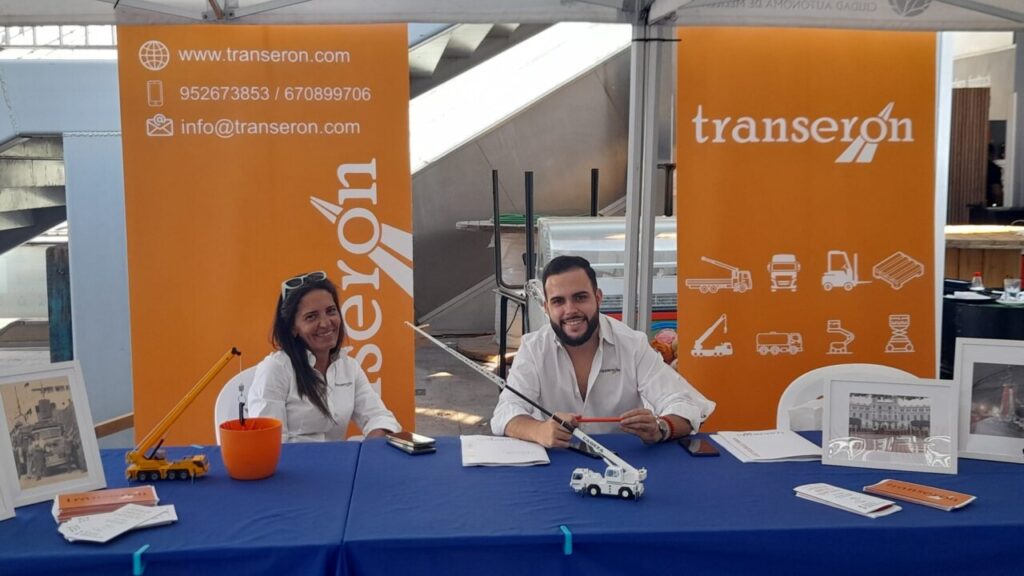 Stand de la empresa Transerón en la feria empresarial de Melilla