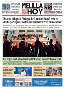 Portada del periódico Melilla Hoy del 11 de octubre de 2025