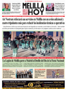 Portada del periódico Melilla Hoy del 9 de octubre de 2025