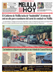 Portada del periódico Melilla Hoy del 14 de octubre de 2025
