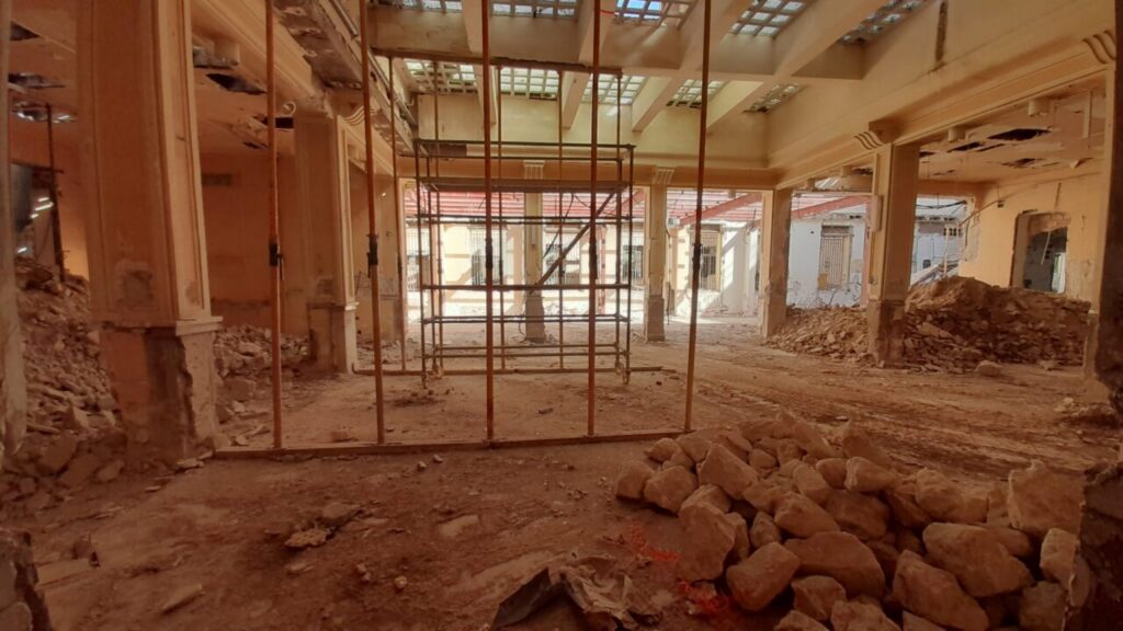 Interior del antiguo edificio de Correos en proceso de rehabilitación