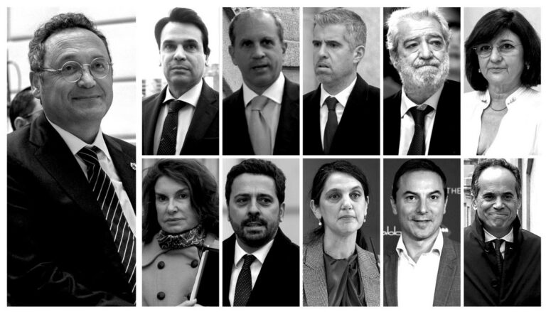 Retratos de los implicados en el juicio al fiscal general del Estado