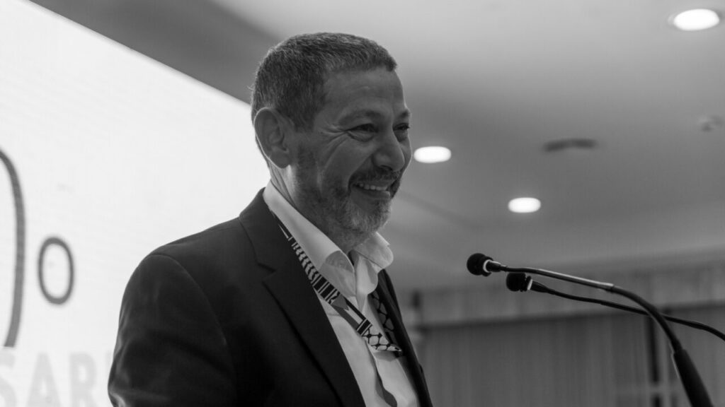 Hafid Mohamed durante el acto del 30 aniversario de CPM en Melilla