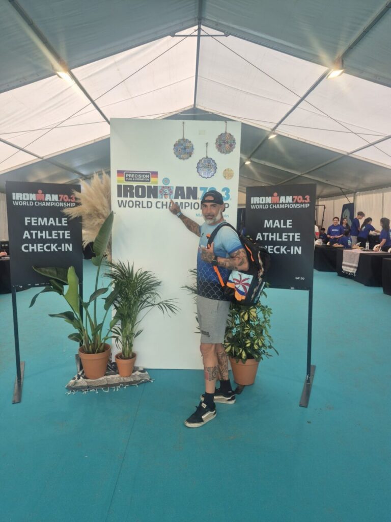Luismi Ruiz en el Mundial IRONMAN 70.3 en Marbella