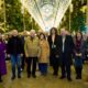 Grupo de personas durante el encendido del alumbrado navideño en Melilla