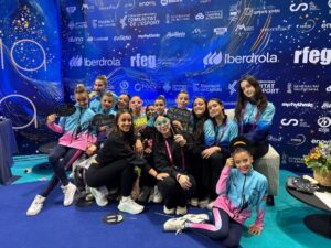 Gimnastas del Club Virka Melilla en el Campeonato Nacional Base de Conjuntos