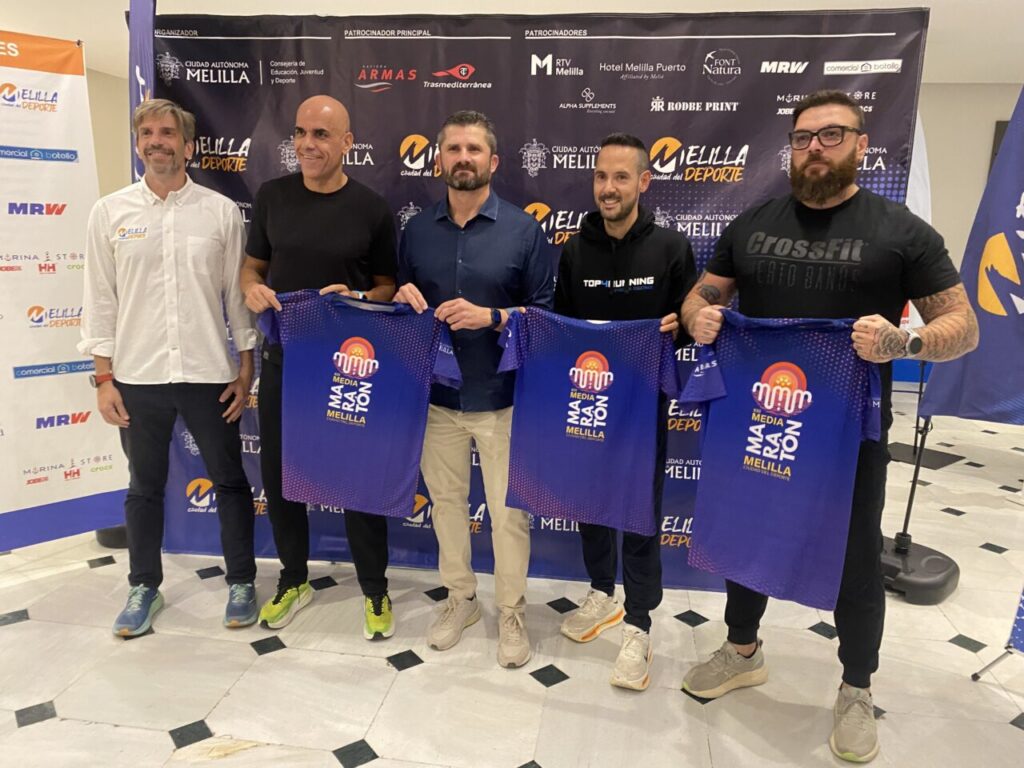 Reyes Estévez y otros atletas presentan la Media Maratón de Melilla