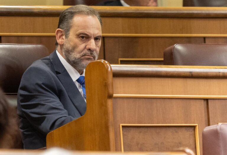 José Luis Ábalos en la Audiencia Nacional durante la investigación de pagos.