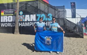 Luismi Ruiz y Julio Gutiérrez en el Mundial IRONMAN 70.3 de Marbella