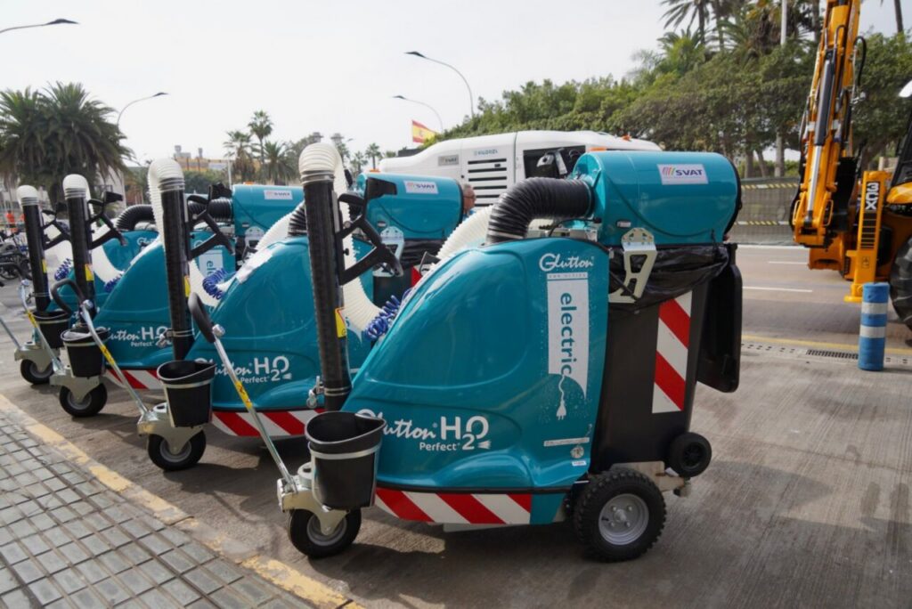 Nuevas máquinas de limpieza en Melilla, incluyendo aspiradores Glutton.
