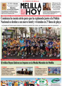 Portada del periódico Melilla Hoy del 17 de noviembre de 2025