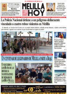 Portada del periódico Melilla Hoy del 25 de noviembre de 2025.