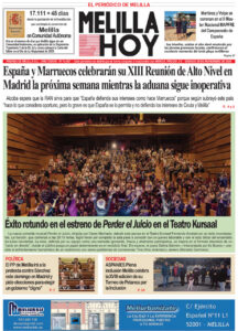Portada del periódico Melilla Hoy del 29 de noviembre de 2025.