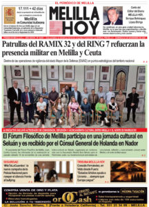 Portada del diario Melilla Hoy del 23 de noviembre de 2025