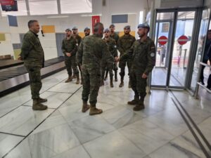 Militares del Regimiento Alcántara regresan a Melilla tras misión en Líbano.